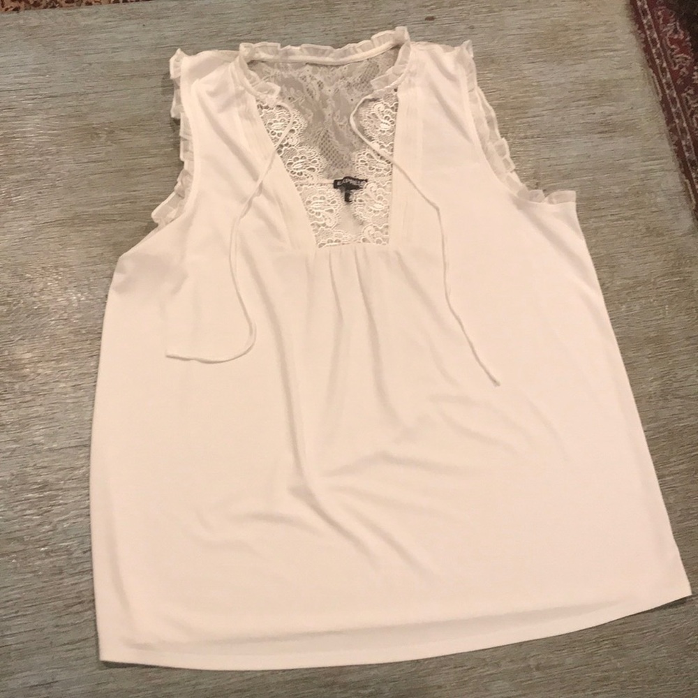 White, lacy work blouse